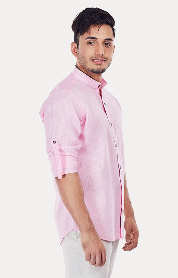 EVOQ | Pink Melange Casual Shirt 1