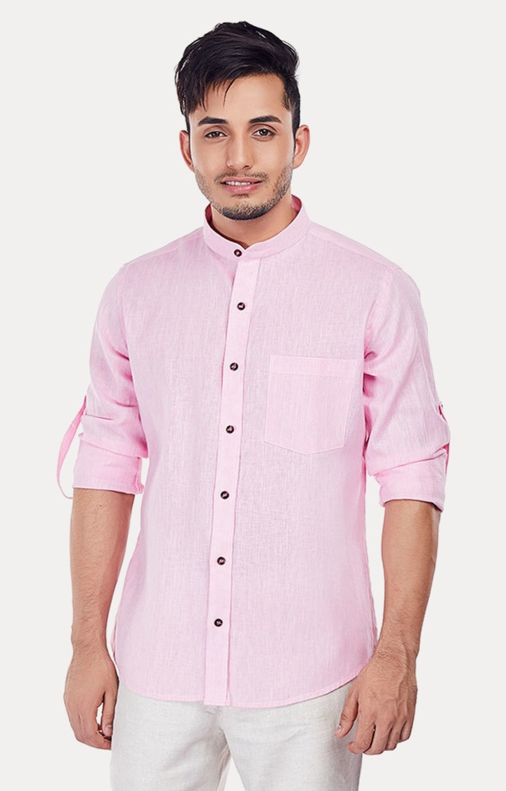 EVOQ | Pink Melange Casual Shirt 0