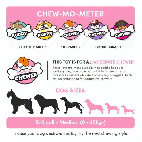 Barkbutler Fofos Cute Treat Toy for Dogs, Pineapple