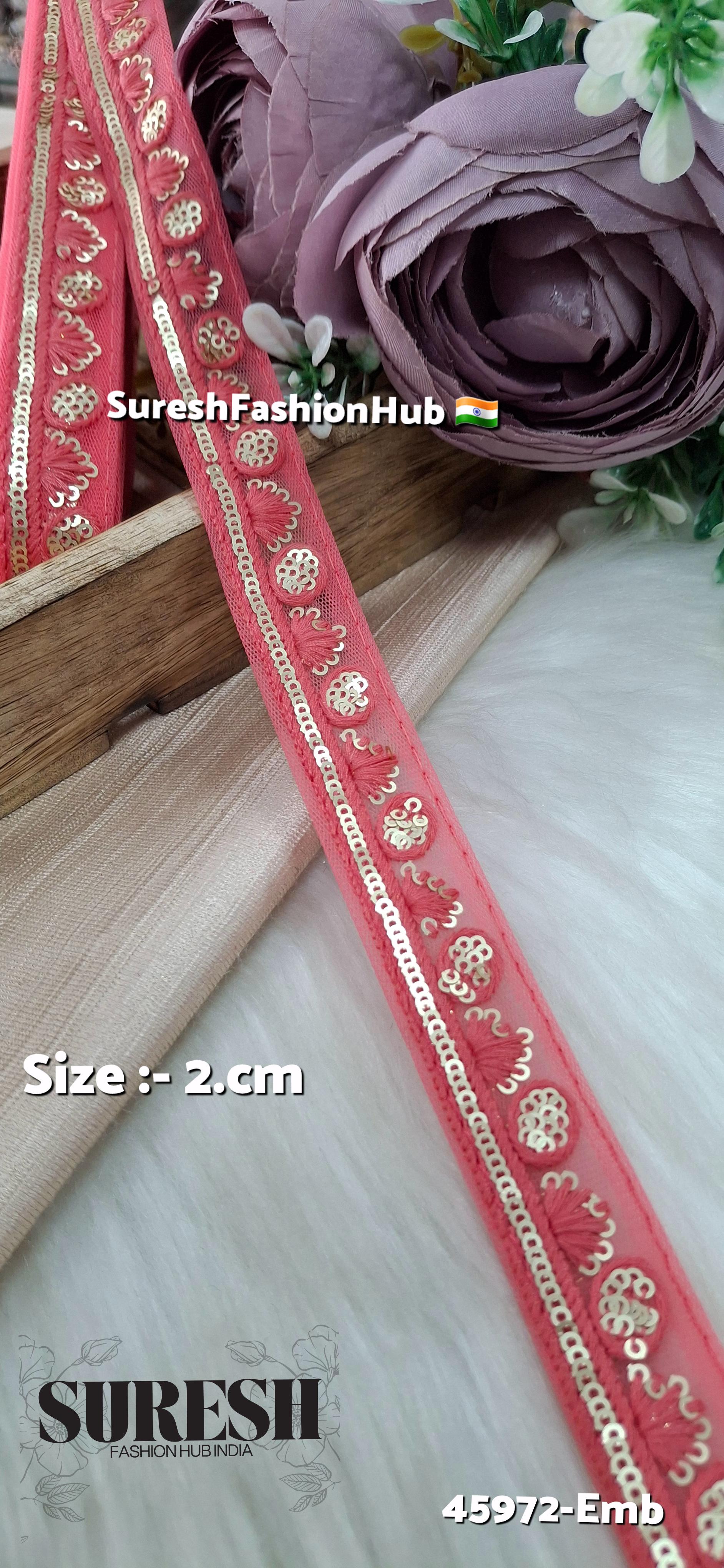 Gajari Tone-on-Tone Embroidery Lace