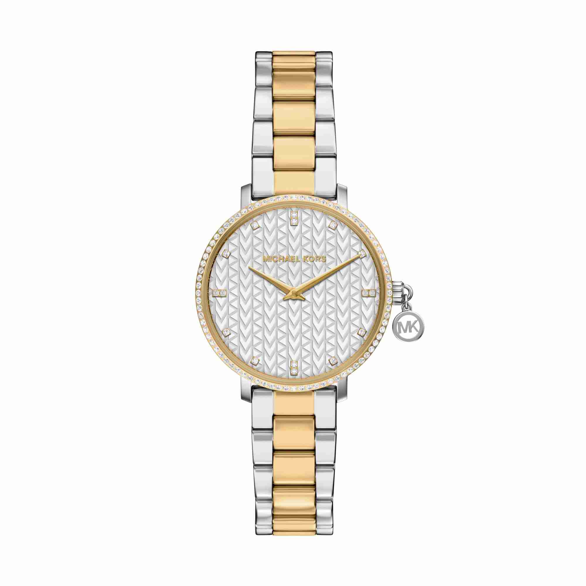 Michael Kors Mini Pyper Pavé Two-Tone Watch