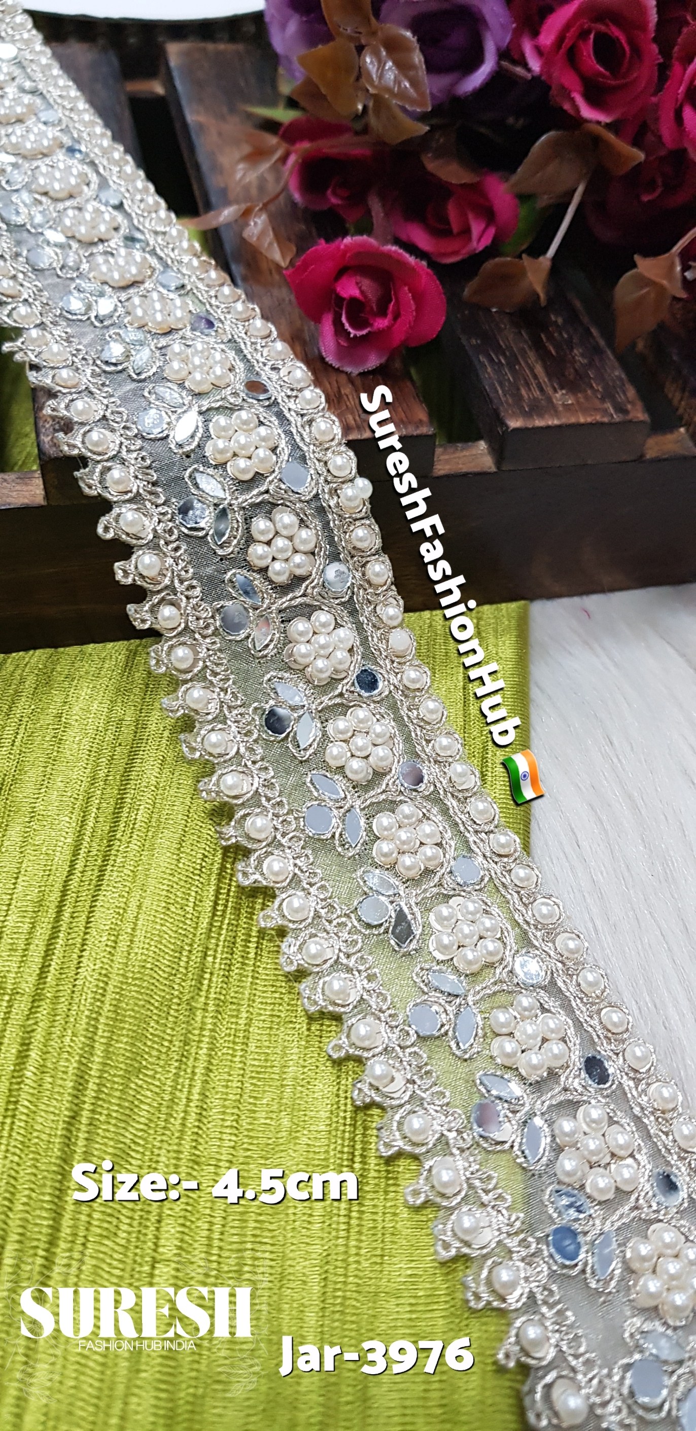  Floral Leaf Cutwork Lace