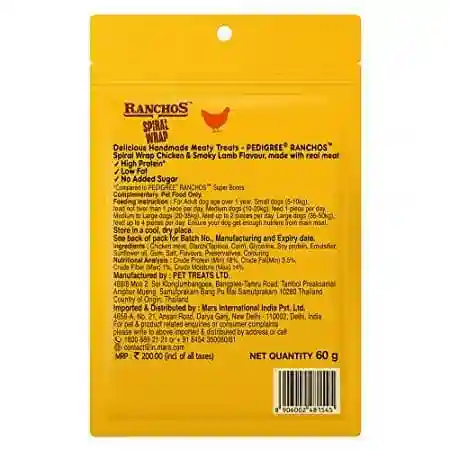 Pedigree Ranchos Spiral Wrap 60G – (Best Before Jul’26)