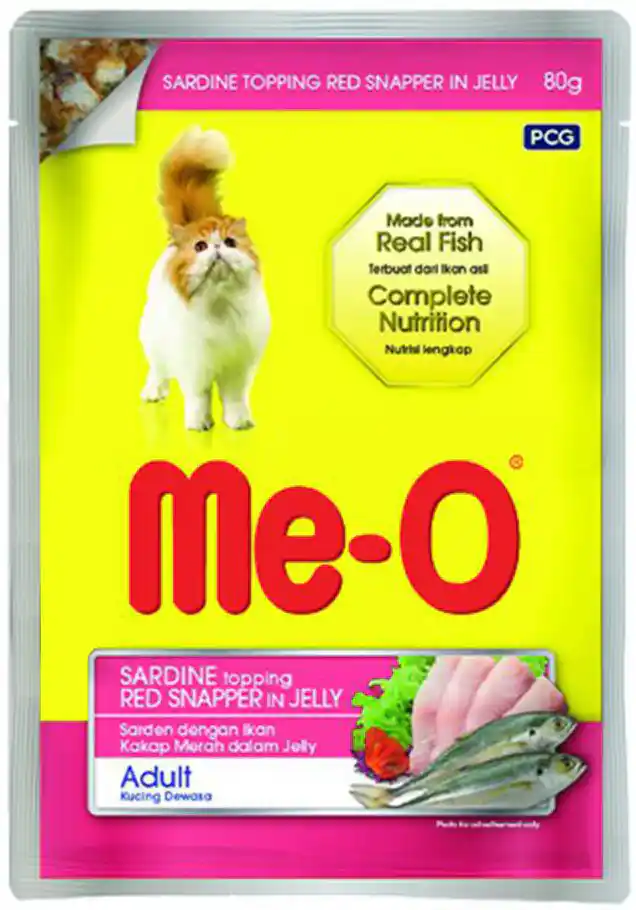 Me-O | Me-o Sardine With Red Snaper In Jelly Wet Cat Food - 80 gm