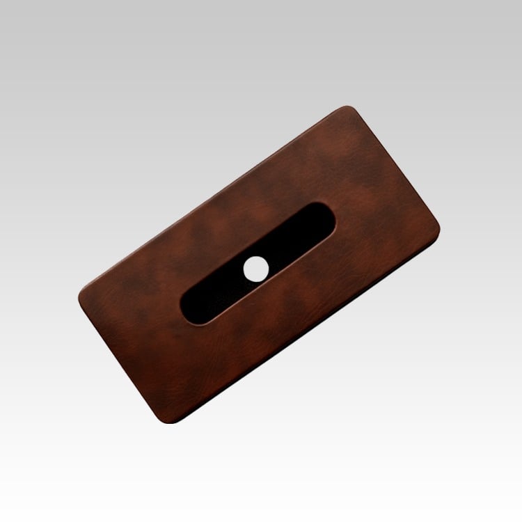 Tissue Box Holder for Home and Office in Premium Faux Leather | Size: 9.5 x 4.5 x 2.5(H) Inches | Classic | Brown