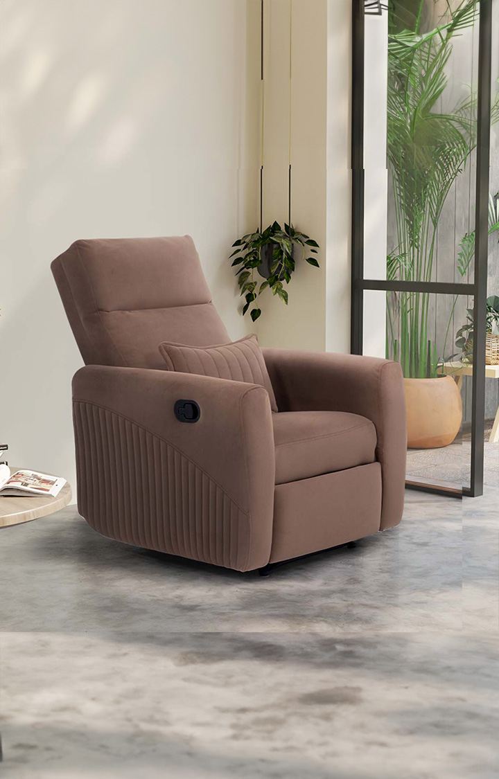 Eazy Boy Single Seater Fabric Recliner - Devine Brown
