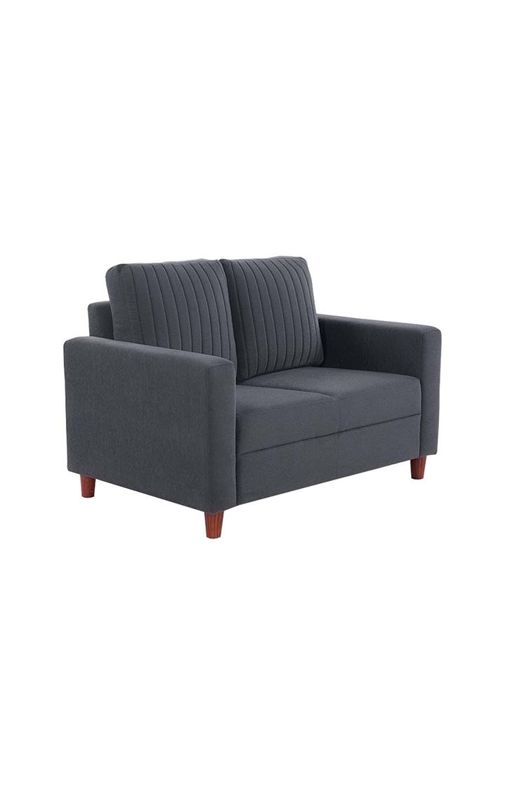 NEUDOT Roman Fabric Sofa for Living Room | 2 Seater Sofa for Drawing Room & Bedroom, Sofa for Office & Lounge - Graphite Grey