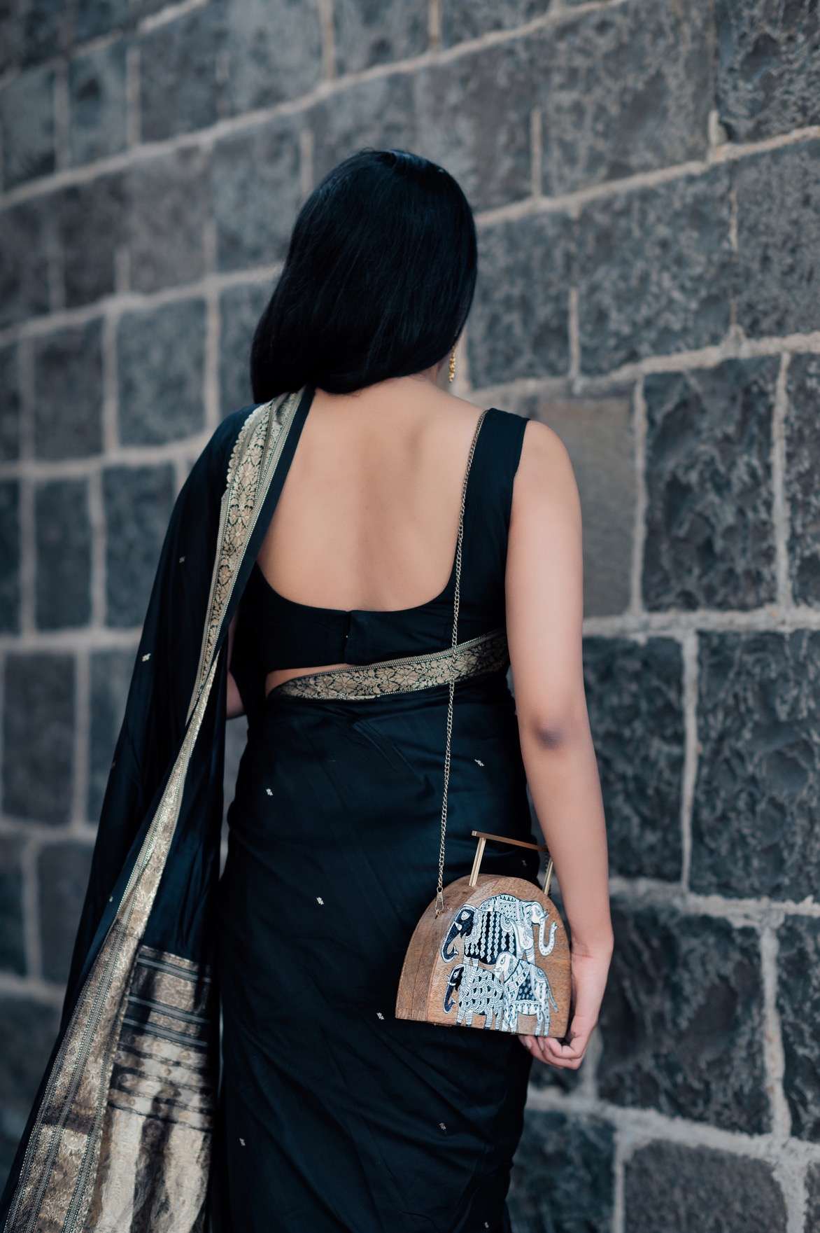 Semi Circular Haathi Clutch
