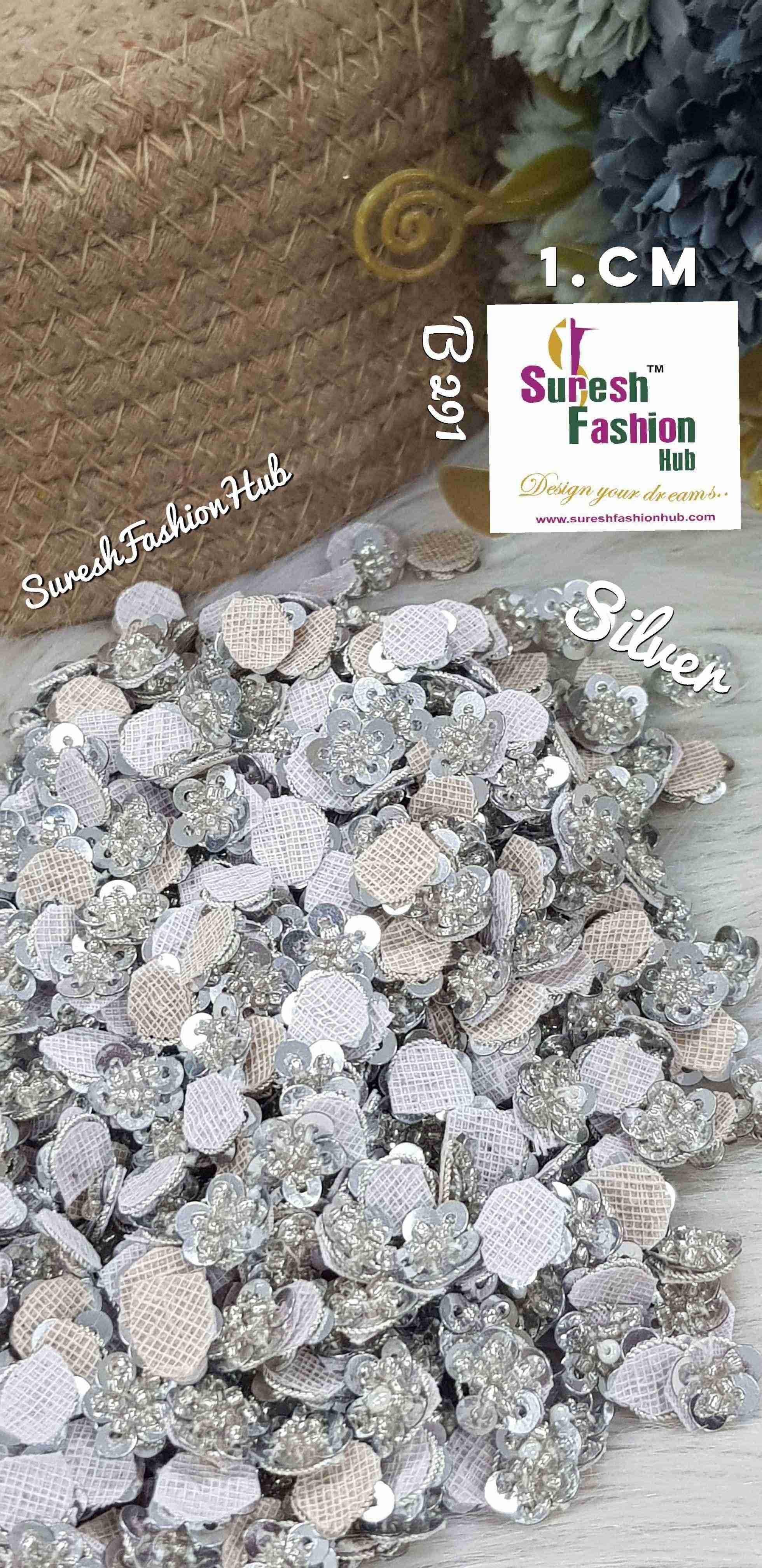 Silver Beads Floral Elegance Hand-Stitched Butties Pack