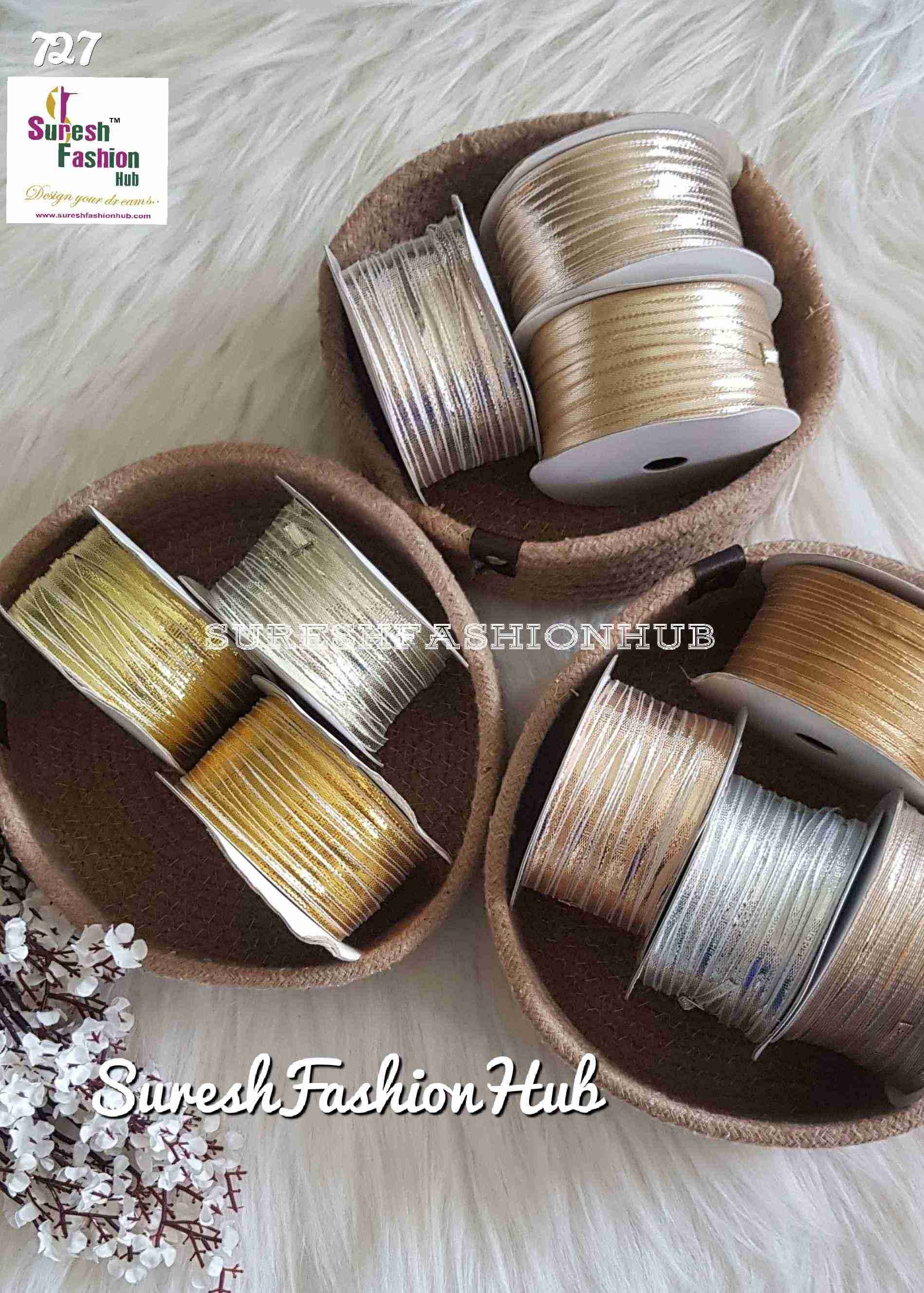 Thin Pearl Color Gota Patti Trim