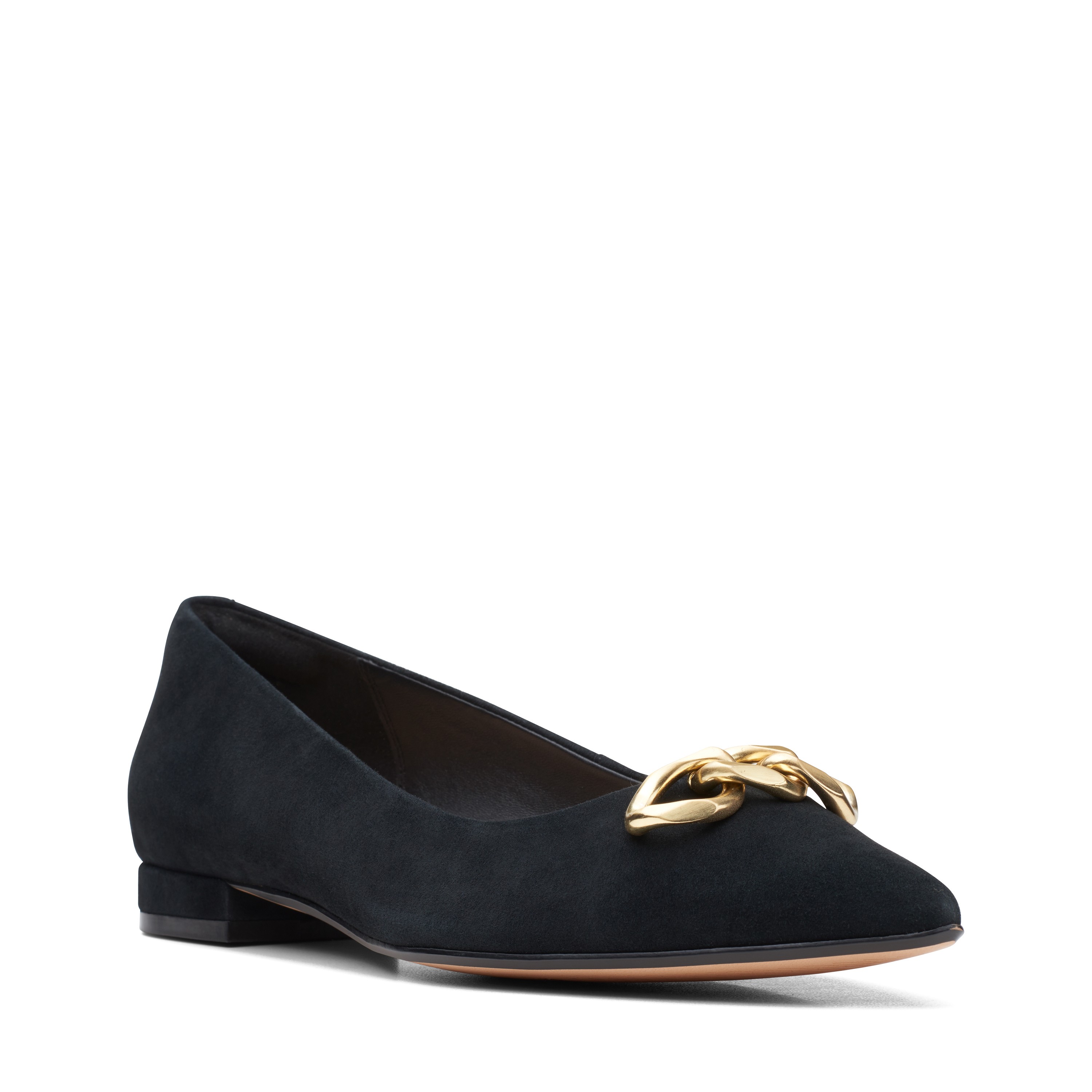 Women's Black Suede Ballerinas