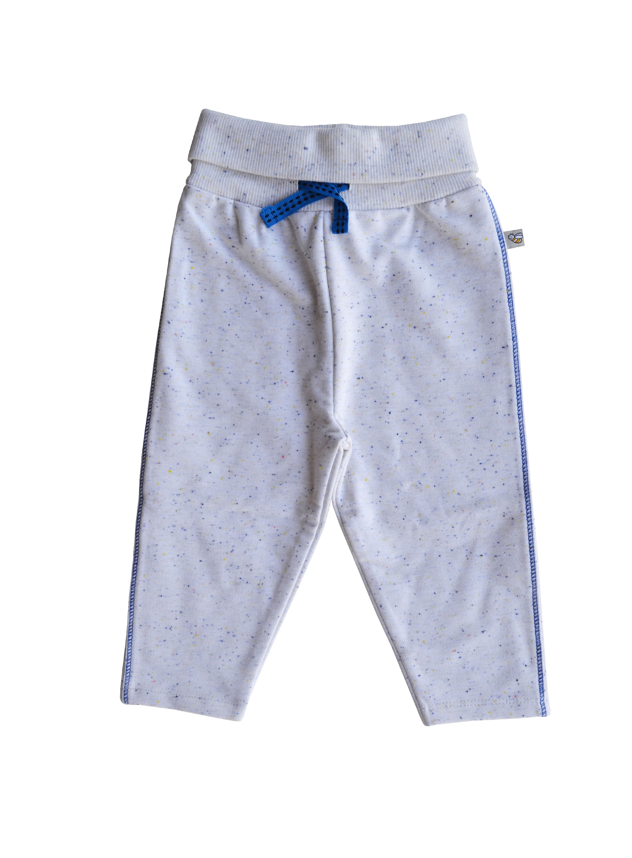 Ecru Melange Pant with cord at waistband ( 100% Cotton Terry)