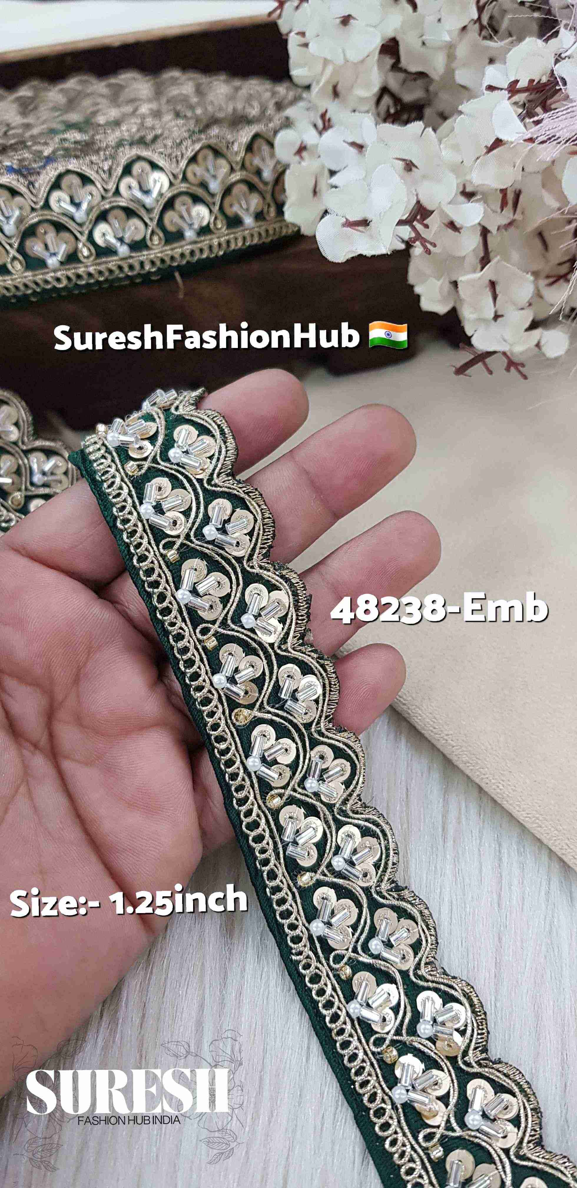 Pearl Scalloped Kaddhana Lace