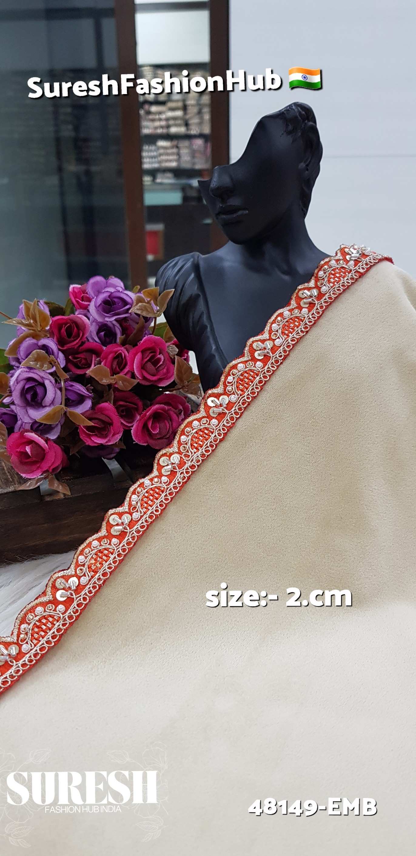 Tangerine Twist Fabric Lace – Orange