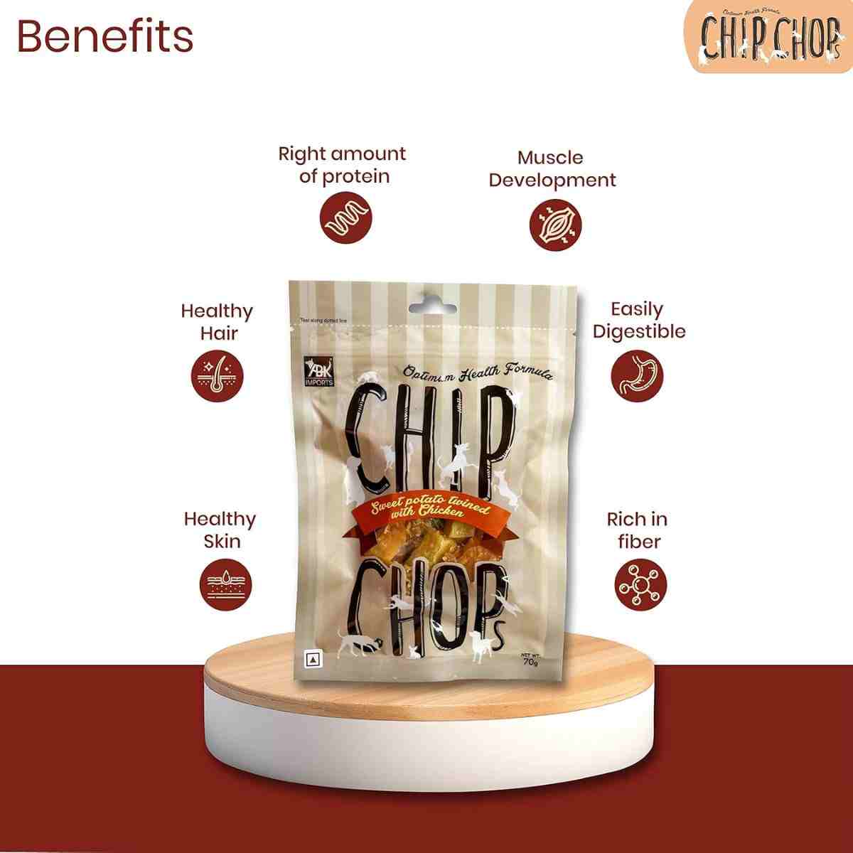 Chip Chops Sweet Potato with Chicken Dog Treat - 70gm