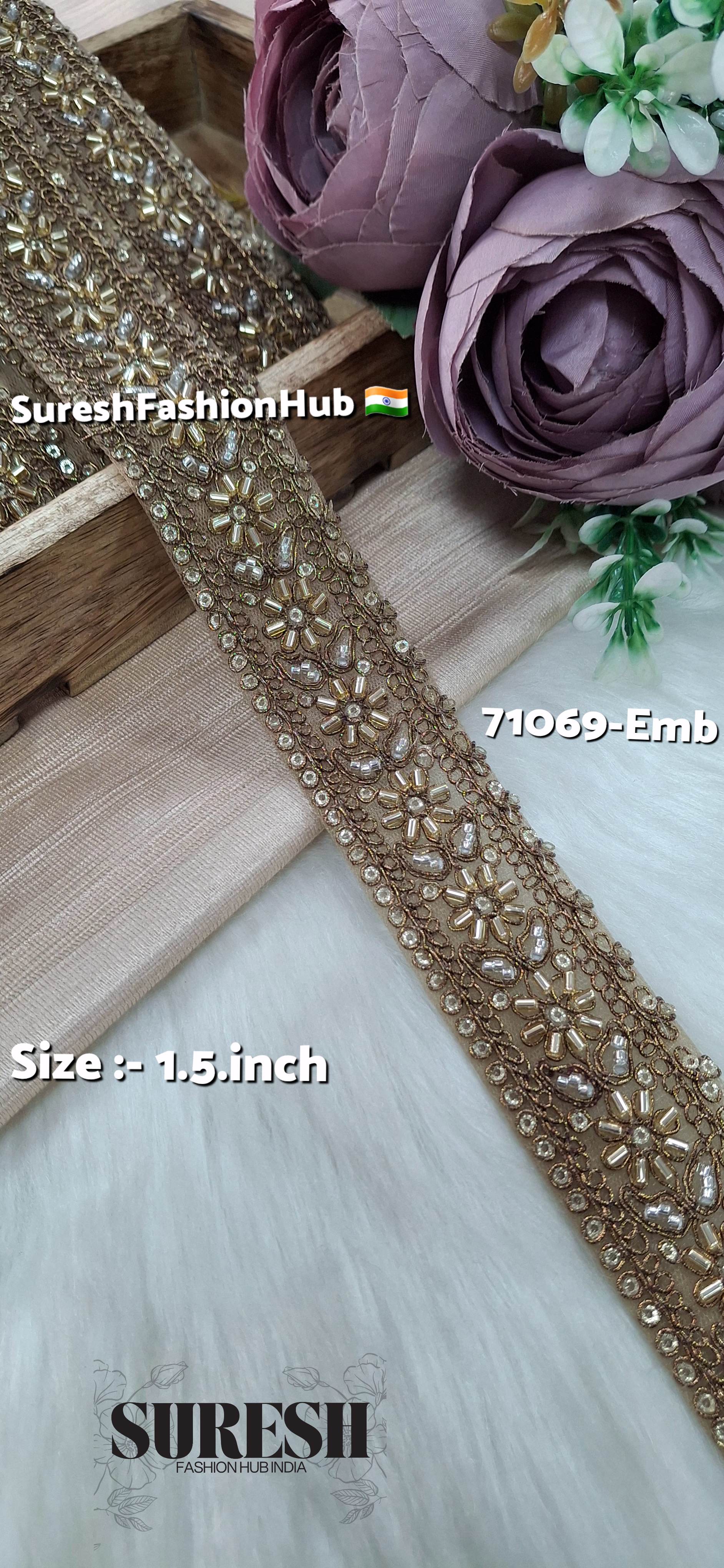 Matt Gold Elegance Embroidery Lace