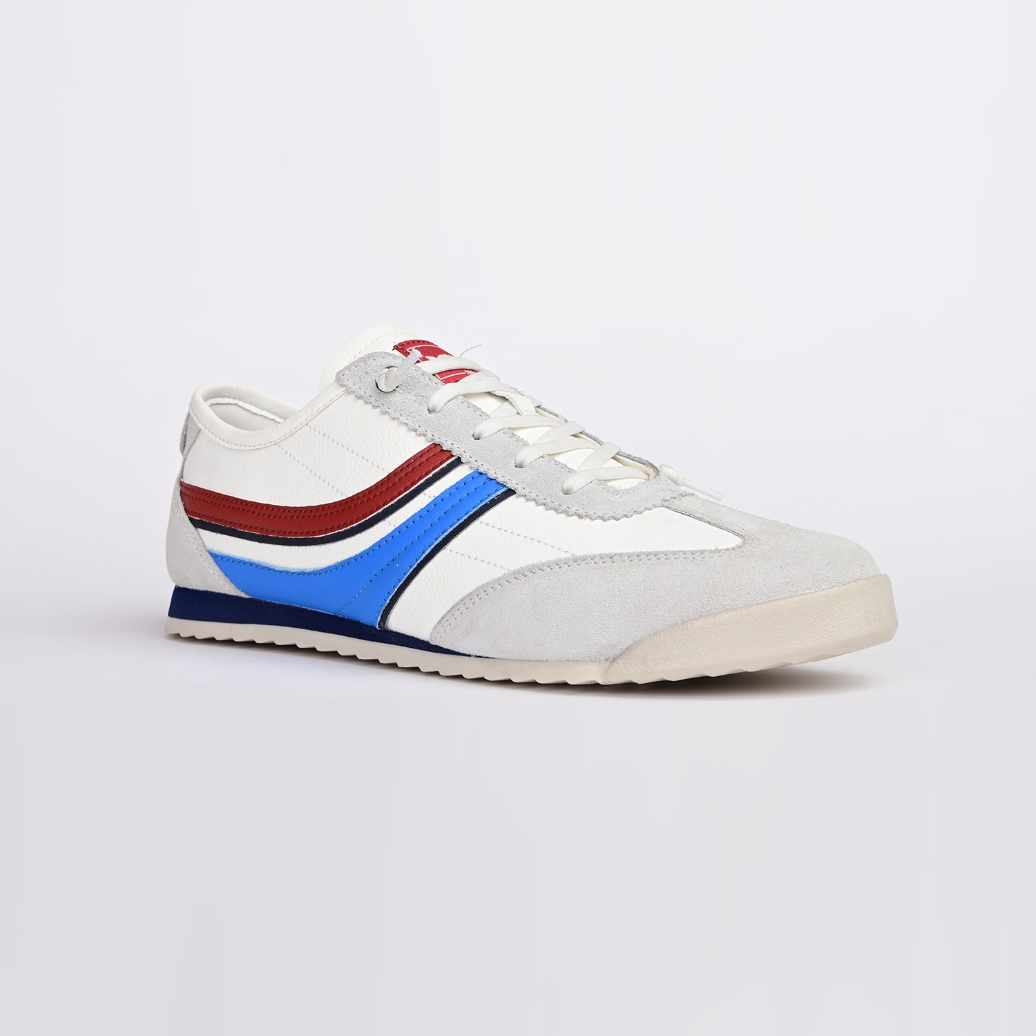 GAS | Men's Quarter-3 White Navy Sneakers|4