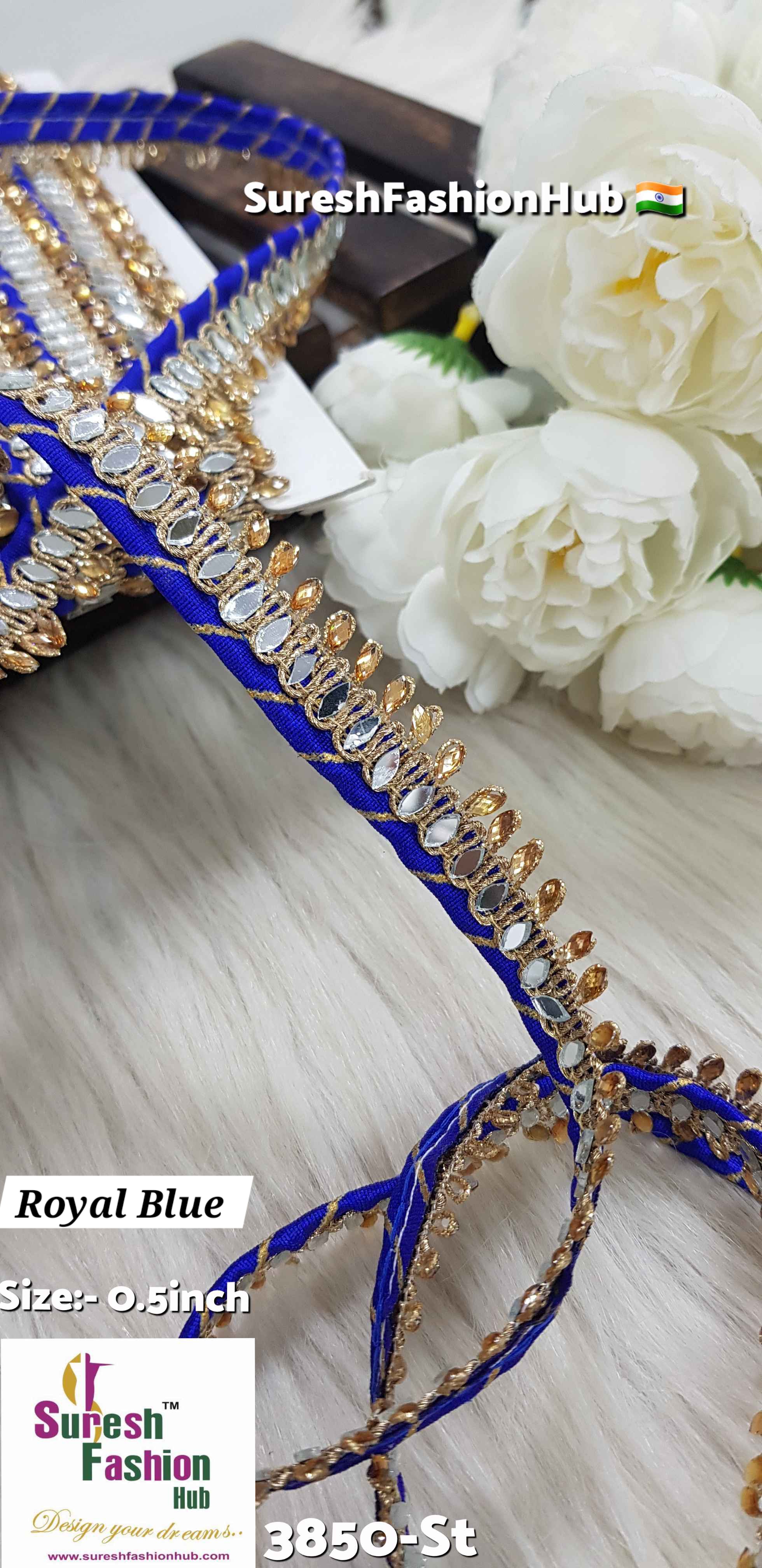 Royal Blue Elegance Joint Lace