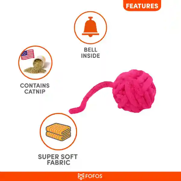 Barkbutler Fofos Ball Box Yarn Ball Cat Toy (1 Piece, Assorted)