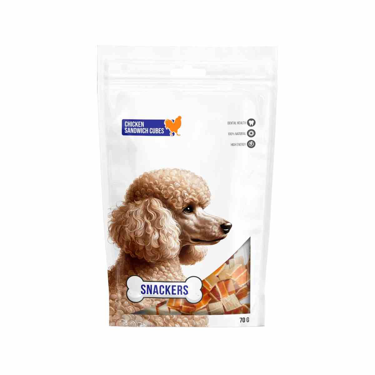 Snackers Chicken Sandwich Cubes Dog Treats 70g