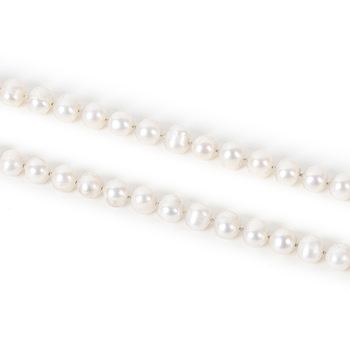 Shiv Ratan Kendra Natural Pearl Mala to balance Moon Planet, Mental Well Being & Anger Control II Length 80-85 CM II Weight: 45-50 Grams II
