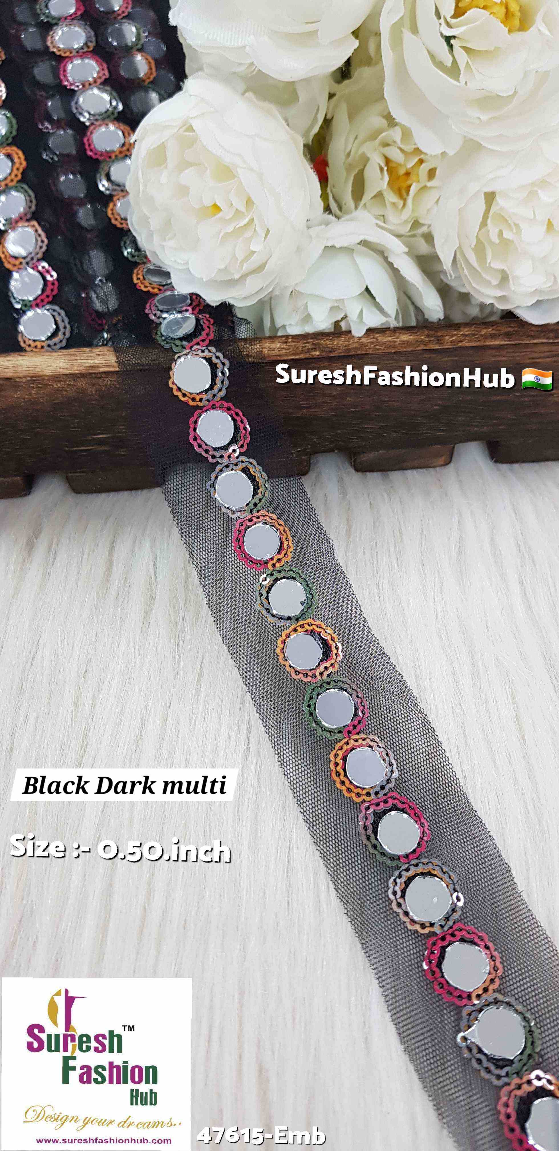 Multi Sequin Mirror Lace