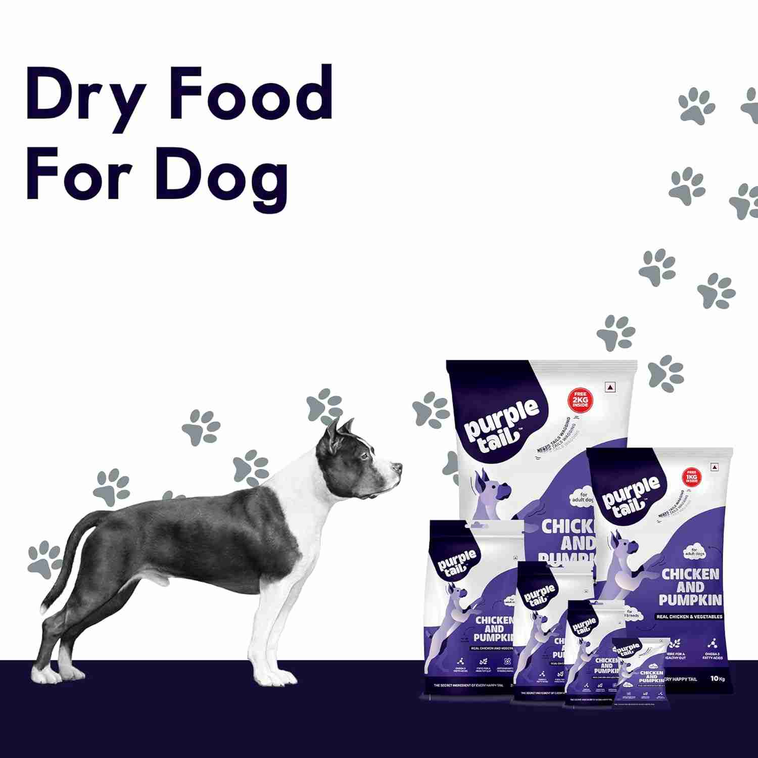 Purple Tail Chicken and Pumpkin Dry Food for Adult Dog
