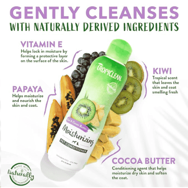 TropiClean Kiwi & Cocoa Butter Moisturizing Pet Conditioner