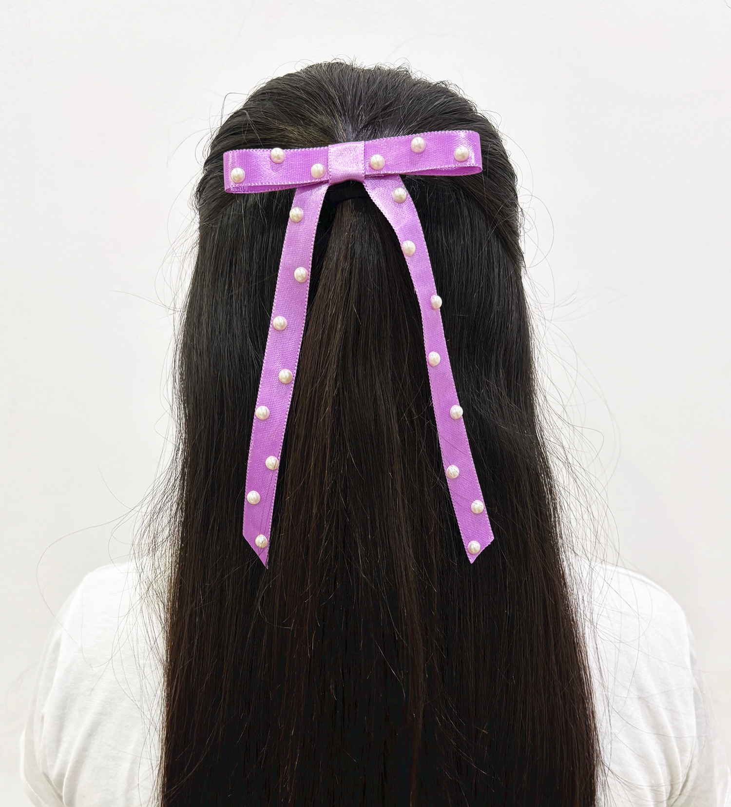 Lime By Manika | Lilac Bow Clip - Mauve undefined