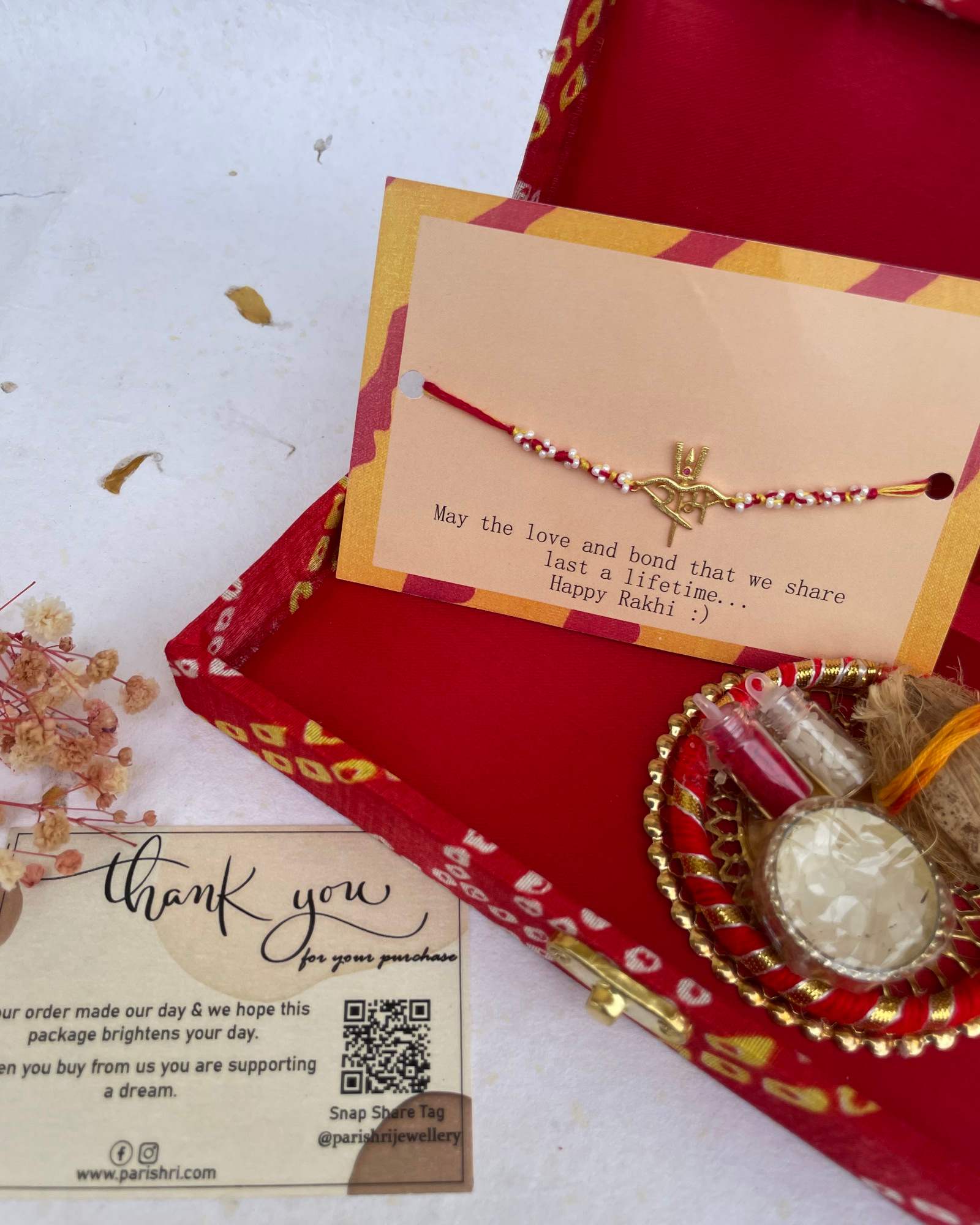 Ram Rakhi in 18k plated gold