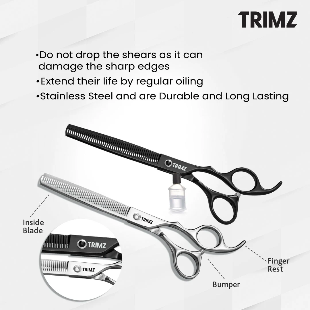 Trimz Scissors 7Inch Thinner Sparkling, Silver