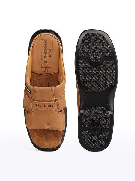 RC216 Men s RUST Leather Chappals