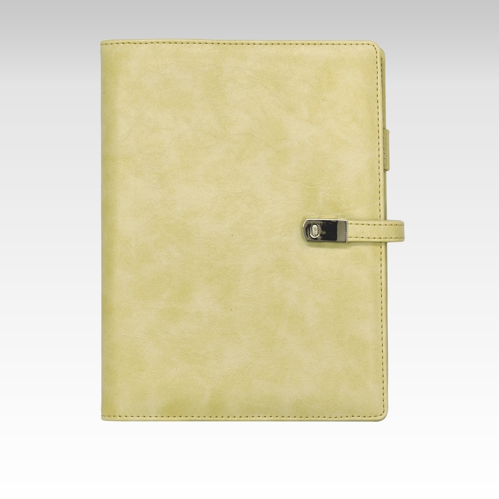 A5 Personal Organizer | Undated | Magnetic Strap Closure | Two Small and One Large Inside Pocket | Moderno | Cream