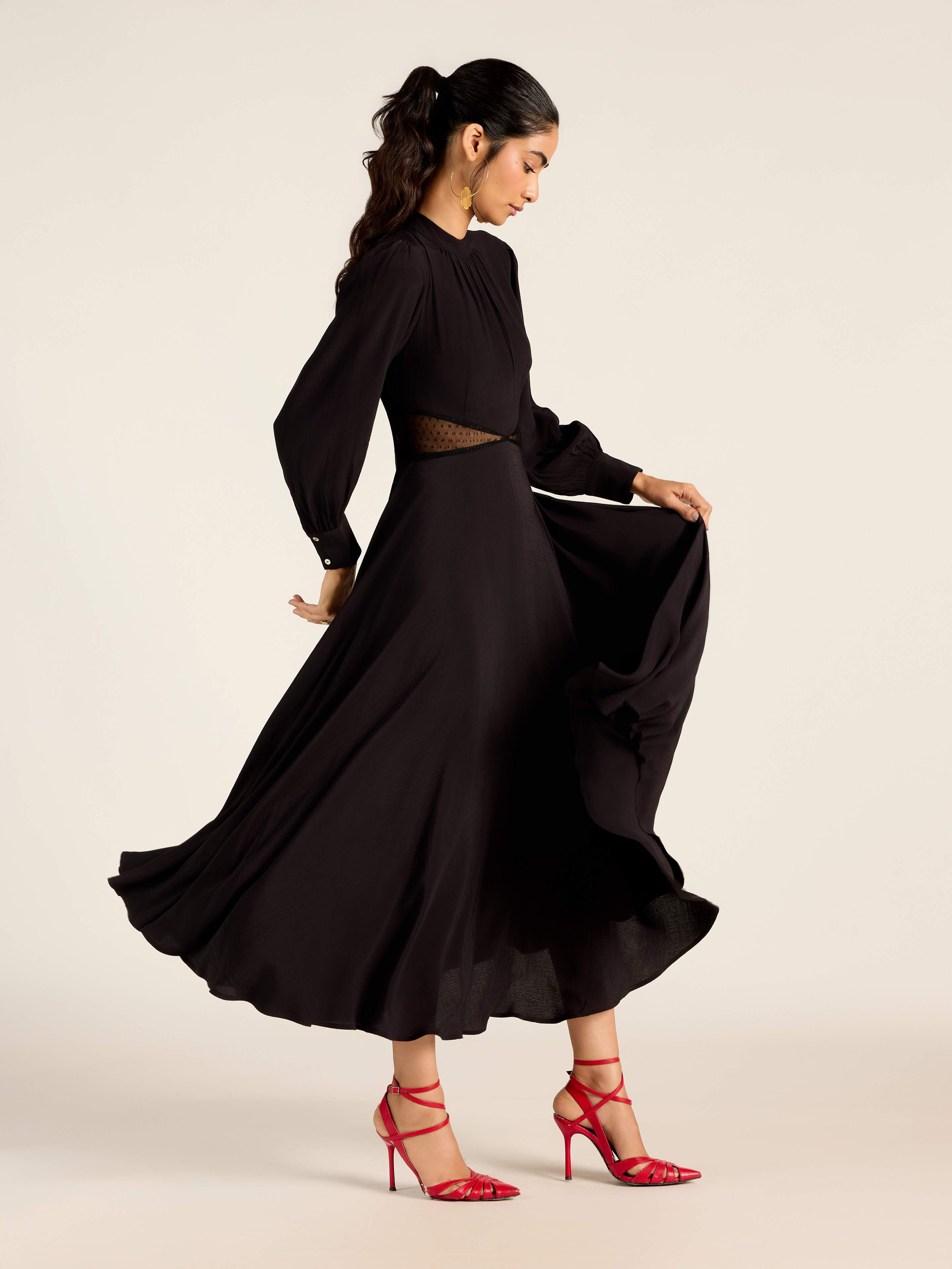 BLACK MARGO LONG DRESS