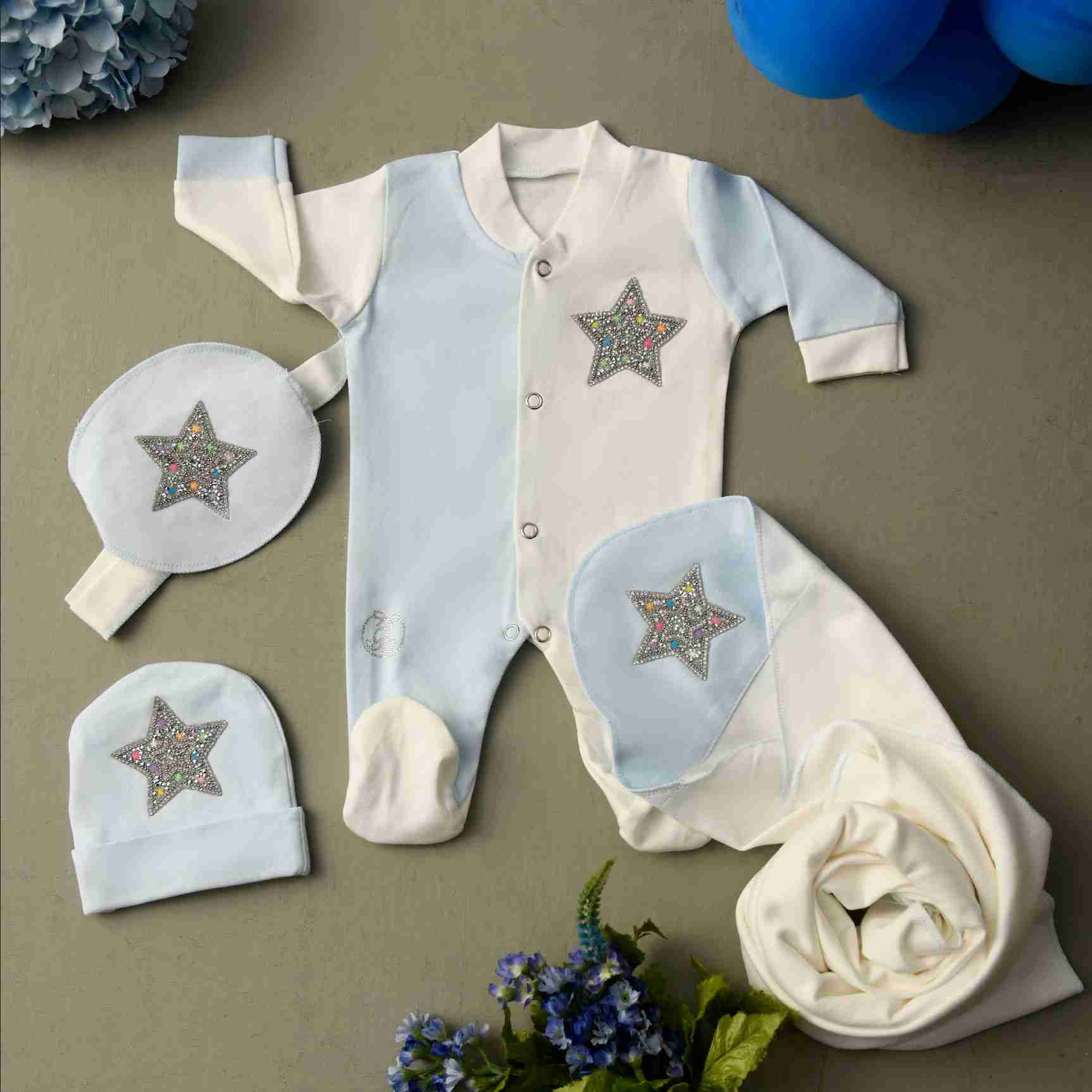 Blueberry Twinkle Romper Set