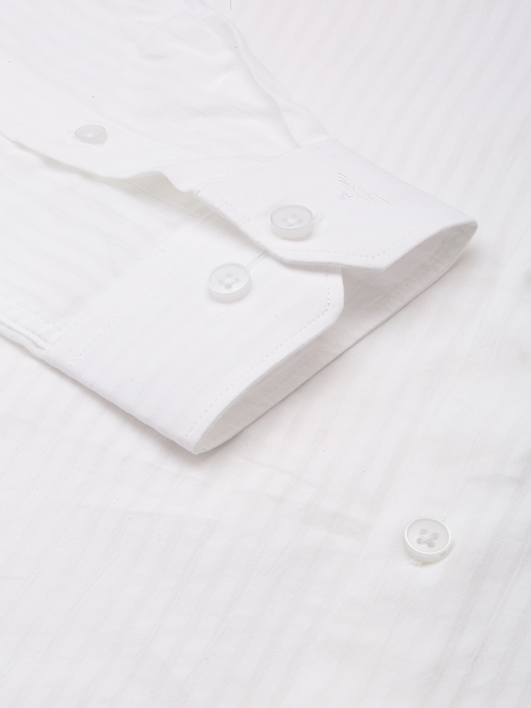 Showoff | SHOWOFF Men's Spread Collar Solid White Smart Shirt 6