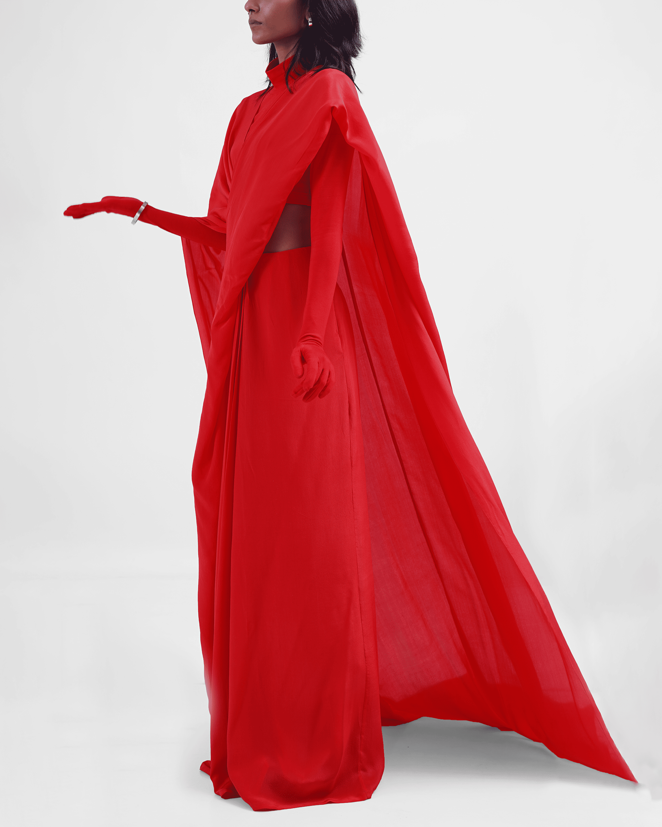 Hybrid Sari-pants (Iconic Red)