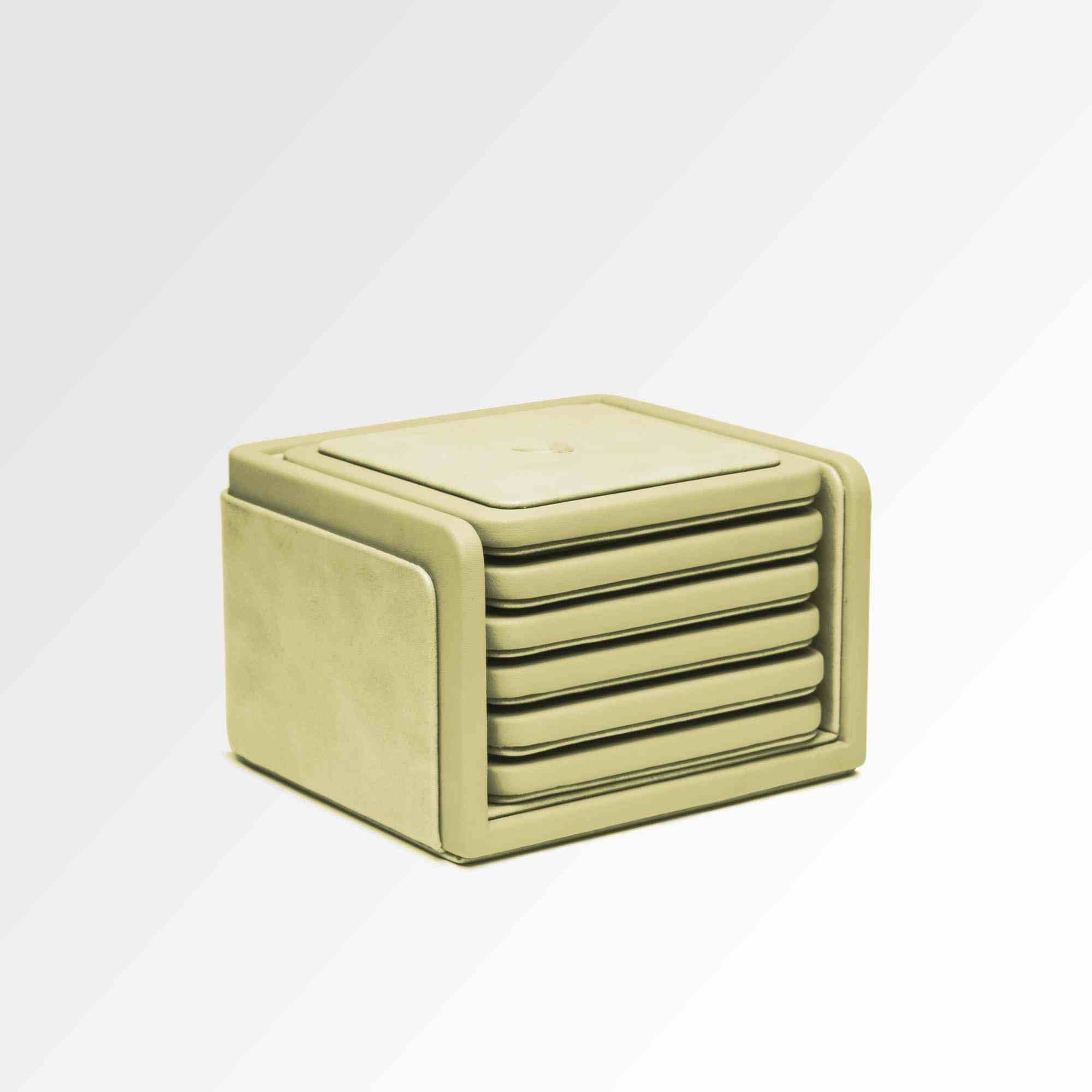 Square Coasters Set - Set of Six - Moderno - Cream