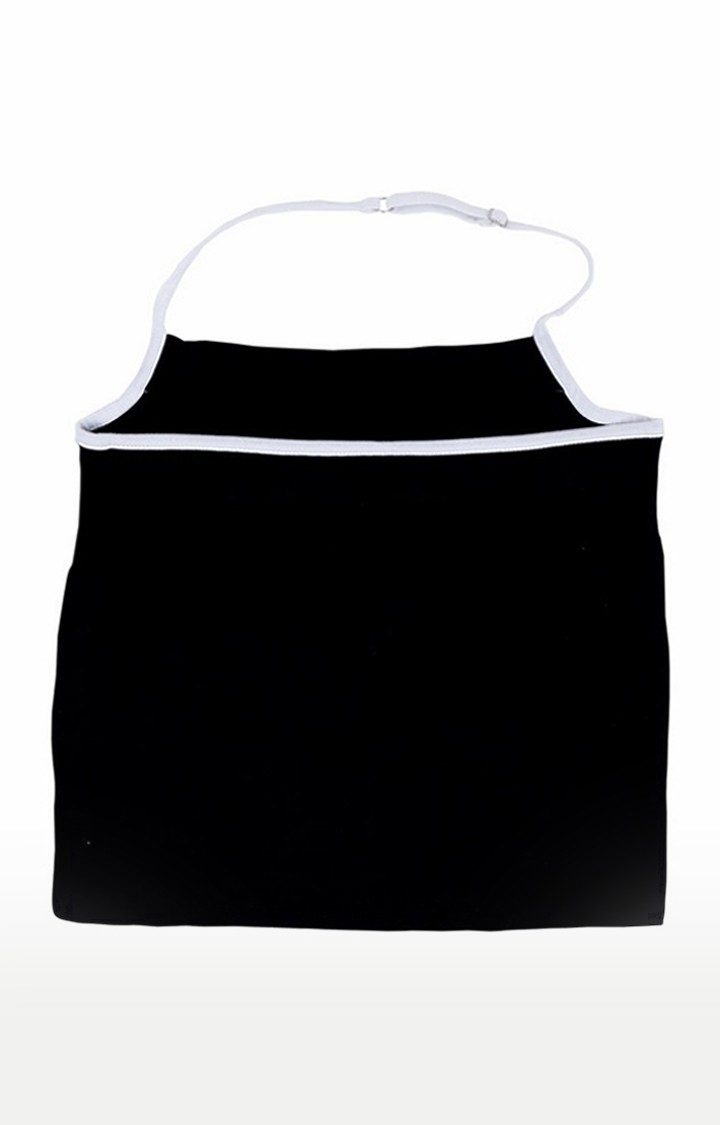 Women's Black Ribbed Knit Skirt