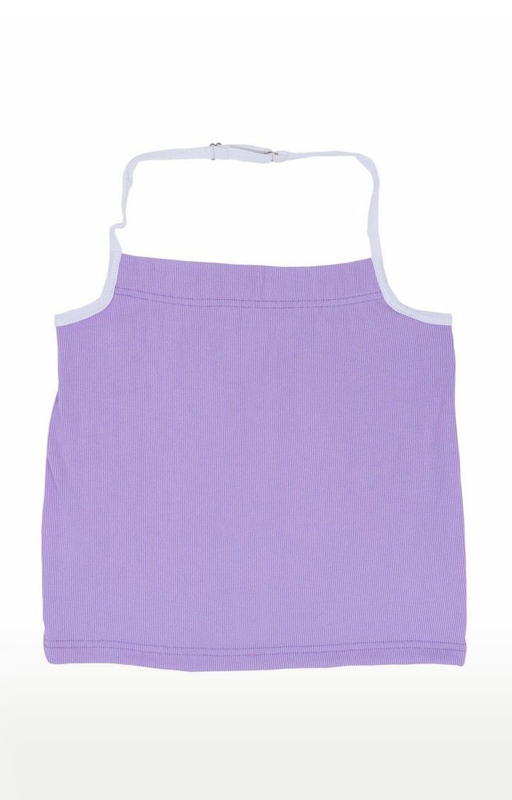 Women's Lilac Ribbed Knit Skirt