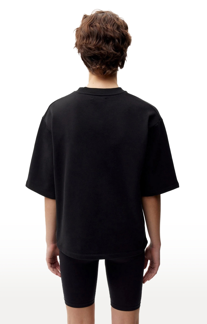 REKOON | Black  Cotton Regular Fit Unisex 'I Am Not Weird' Oversized T-Shirts 1