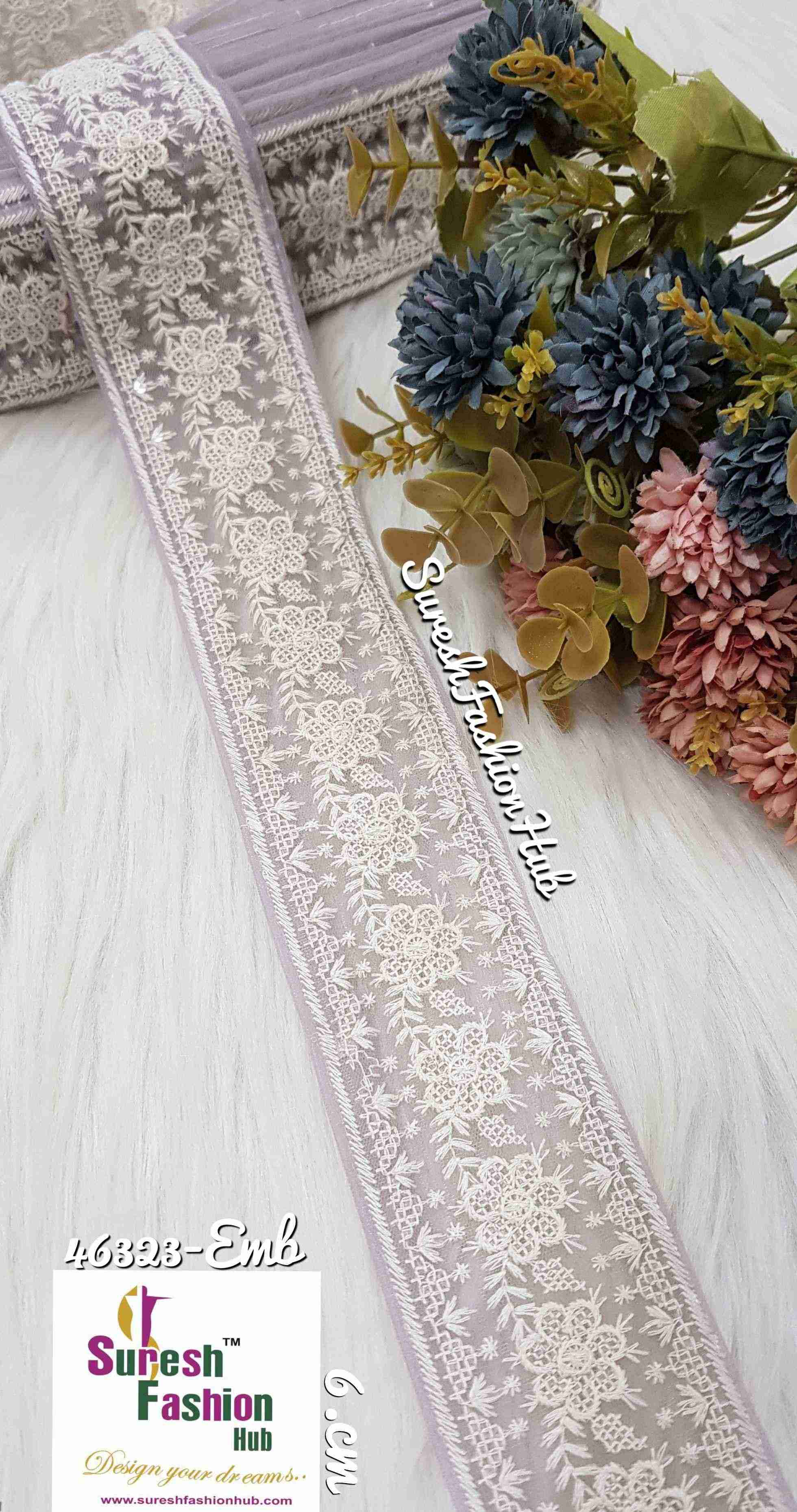 Lilac Threaded Kaleidoscope laces
