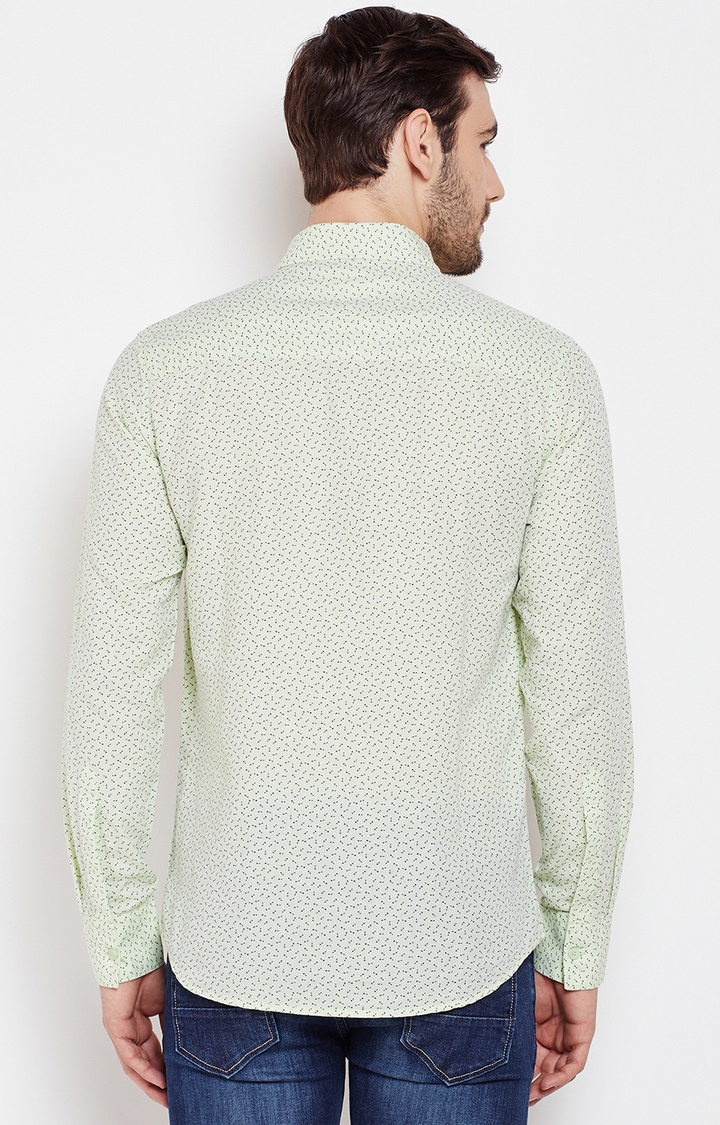 Crimsoune Club | Green Printed Casual Shirt 3