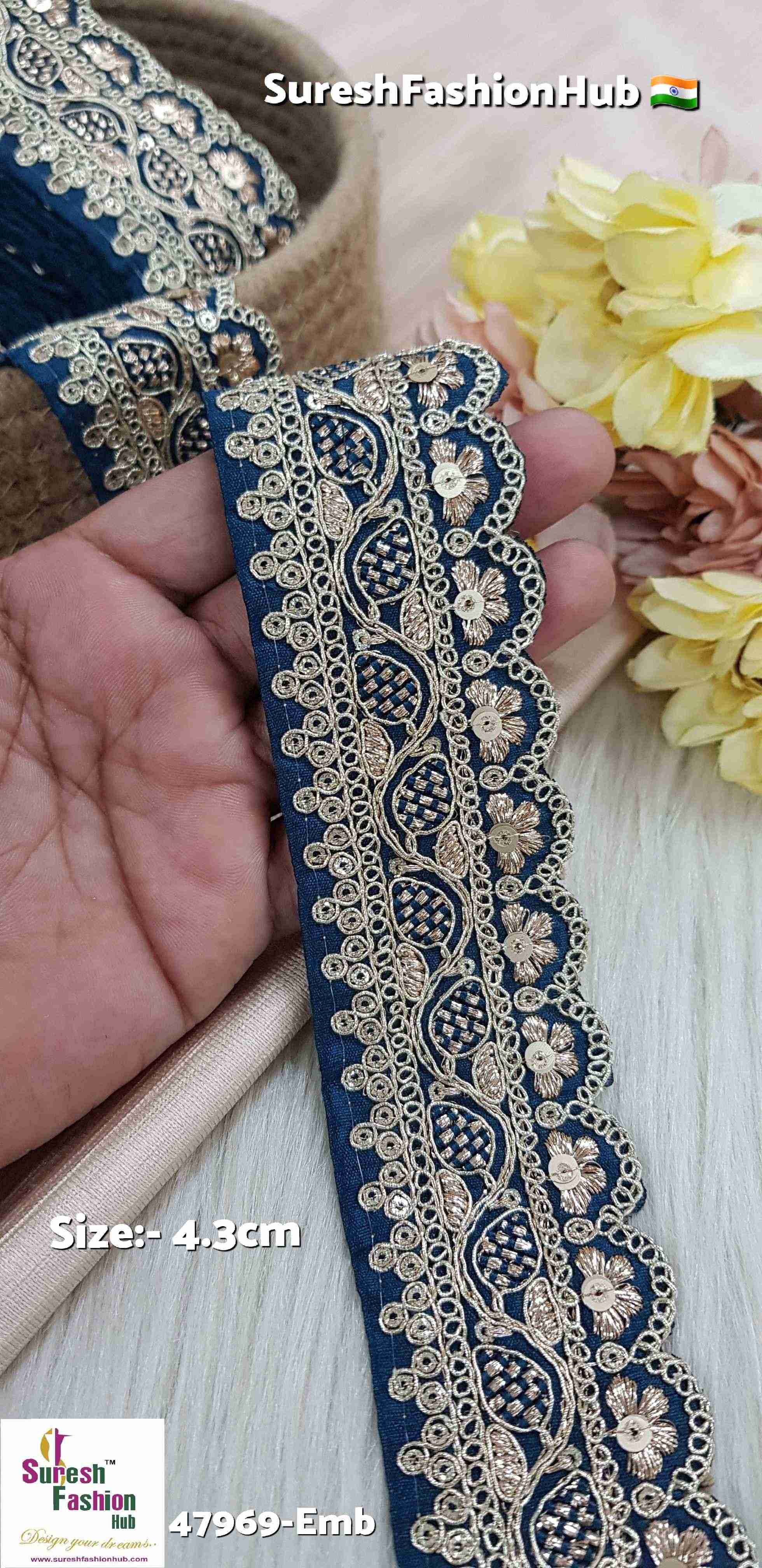 Peacock Pearl Bloom Scallop Embroidery Lace