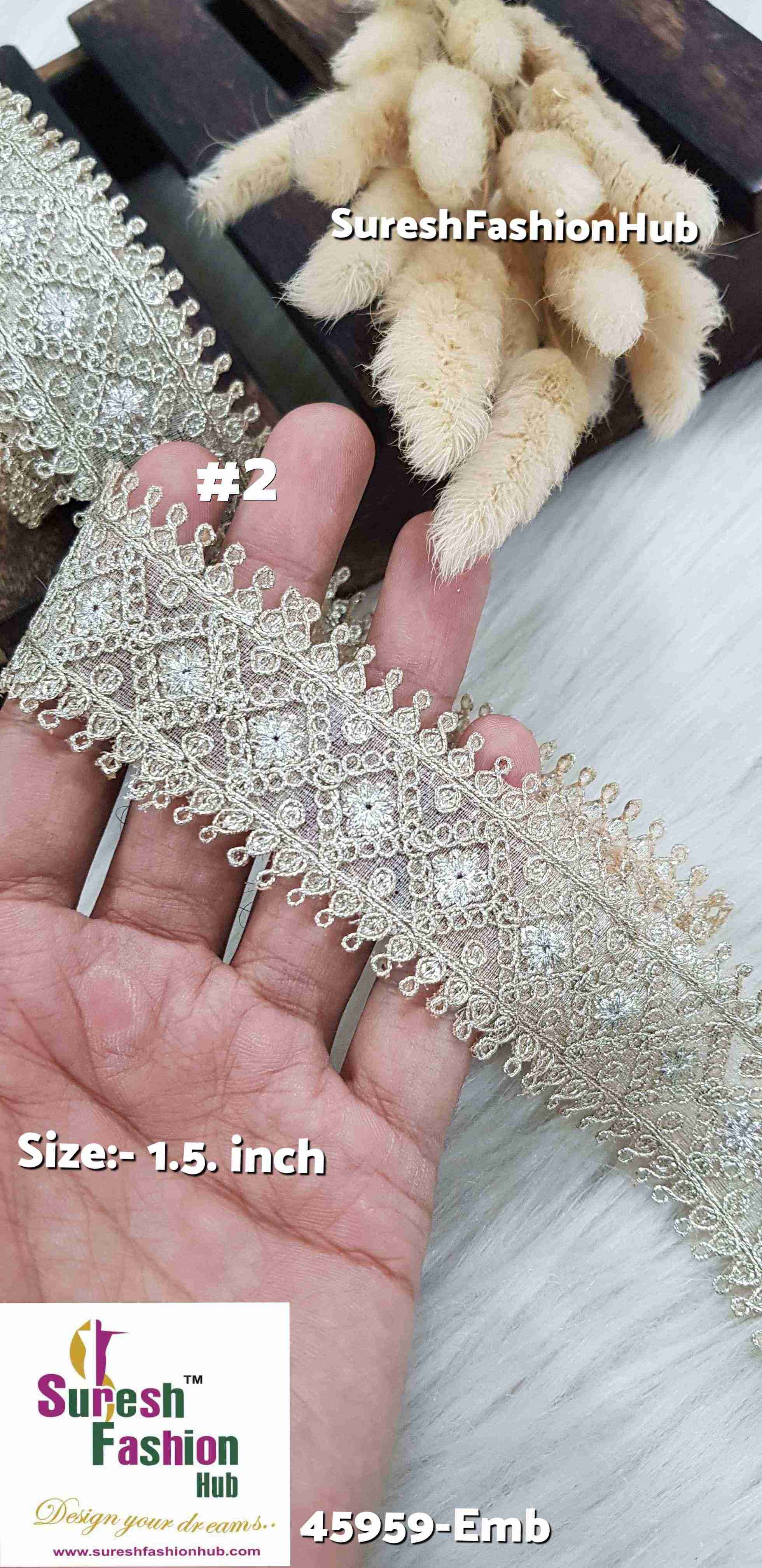 Shimmering Water Pearl Border Lace