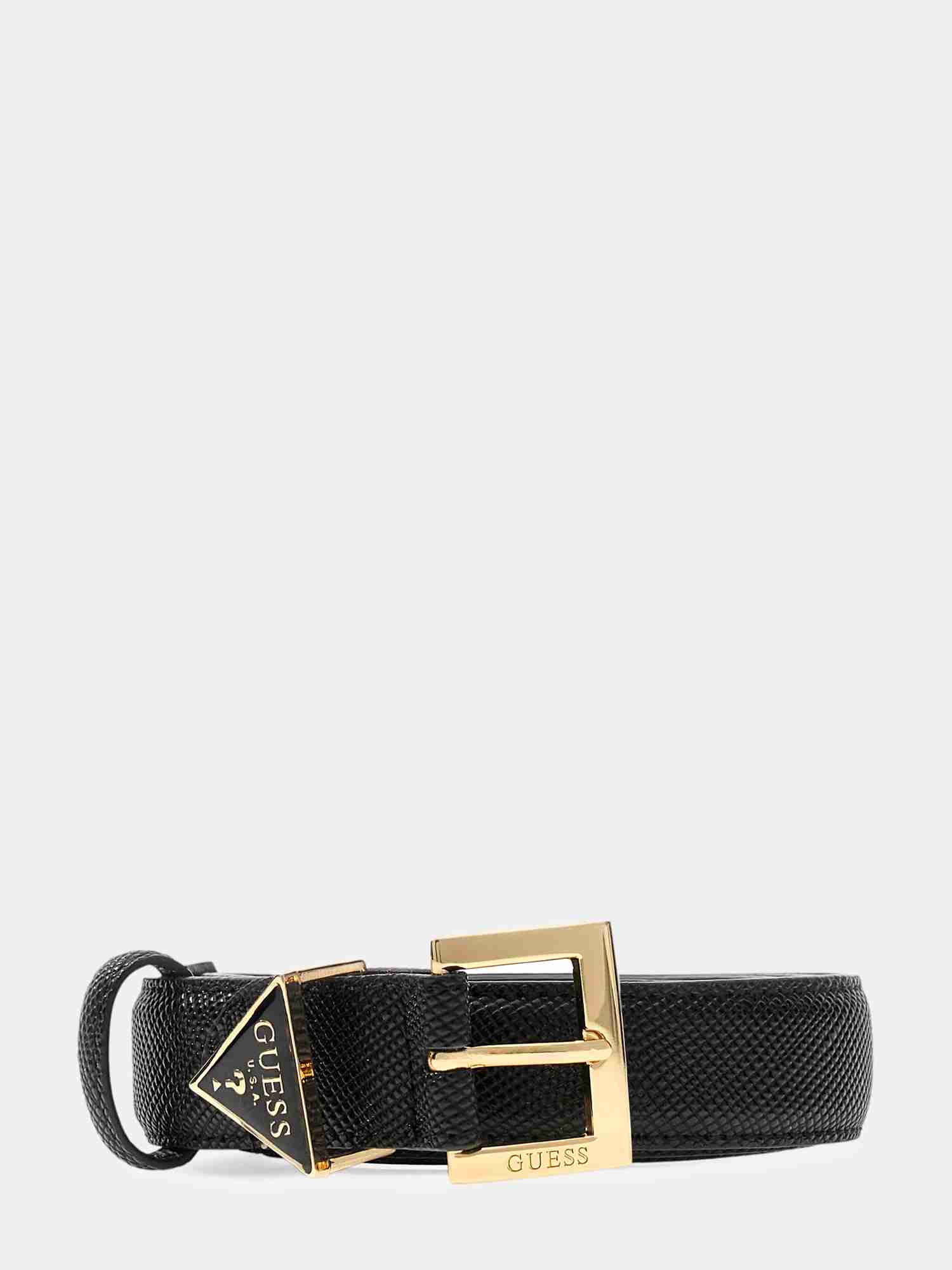 Guess Black Polyester Textured WOMEN Belt