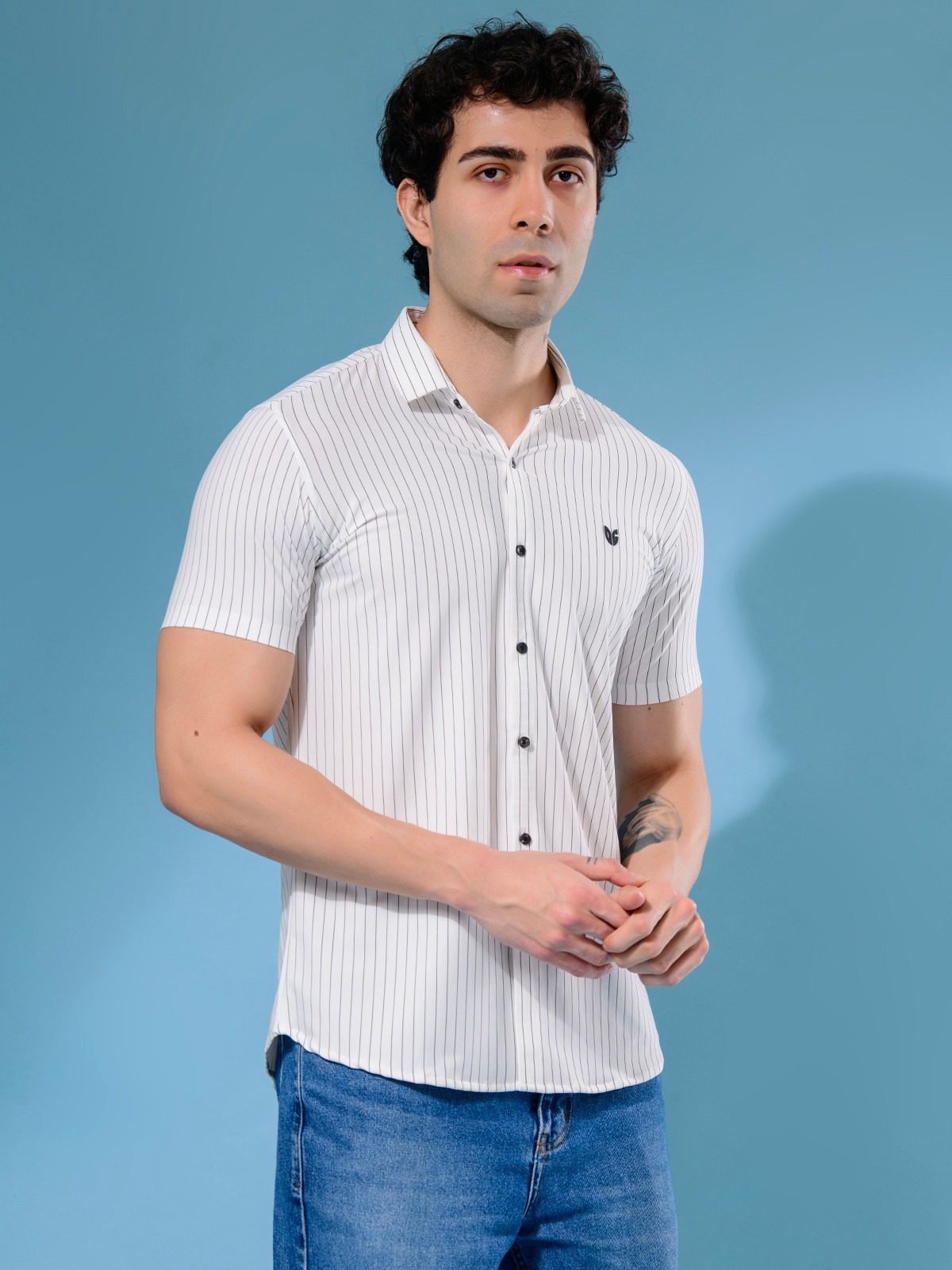 ALBION MENS OLDGARAGE 3 (WHITE) SHIRT