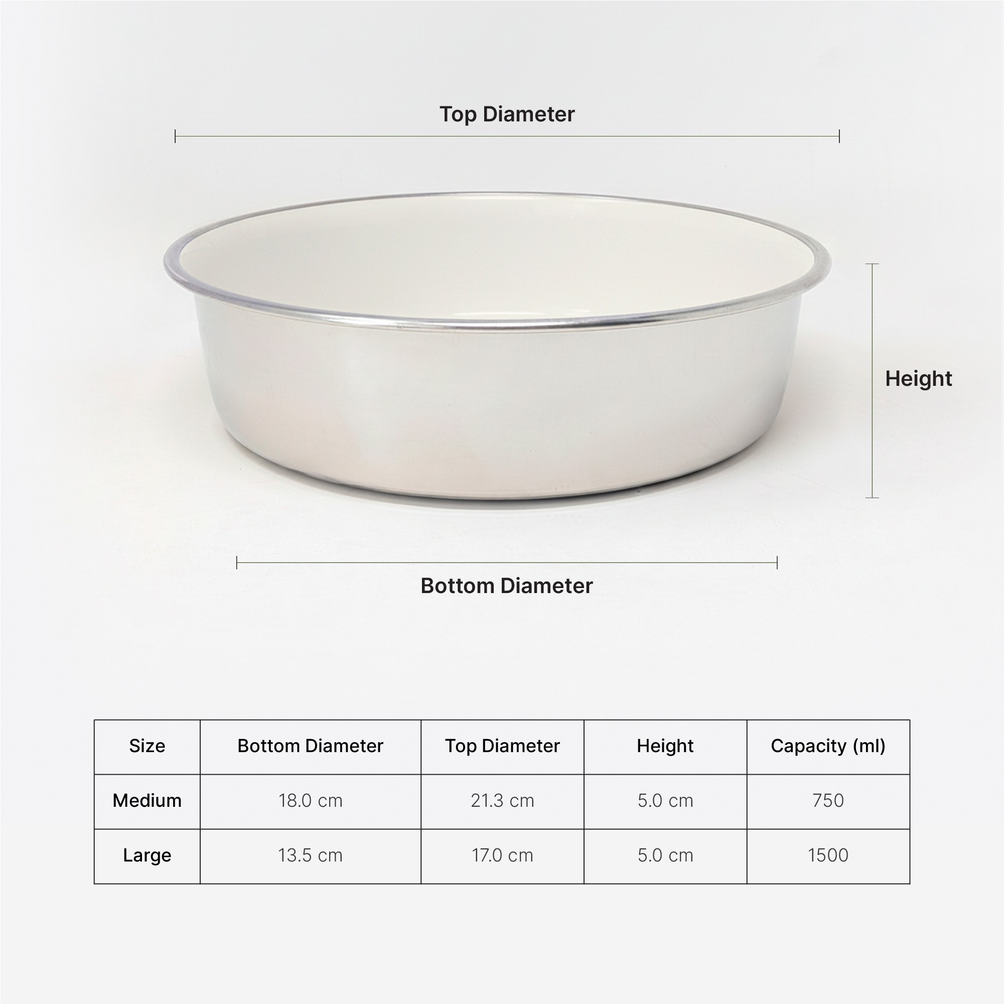 Ezra Anti Skid Rubber Grip, Stainless Steel Bowls for Dog, White