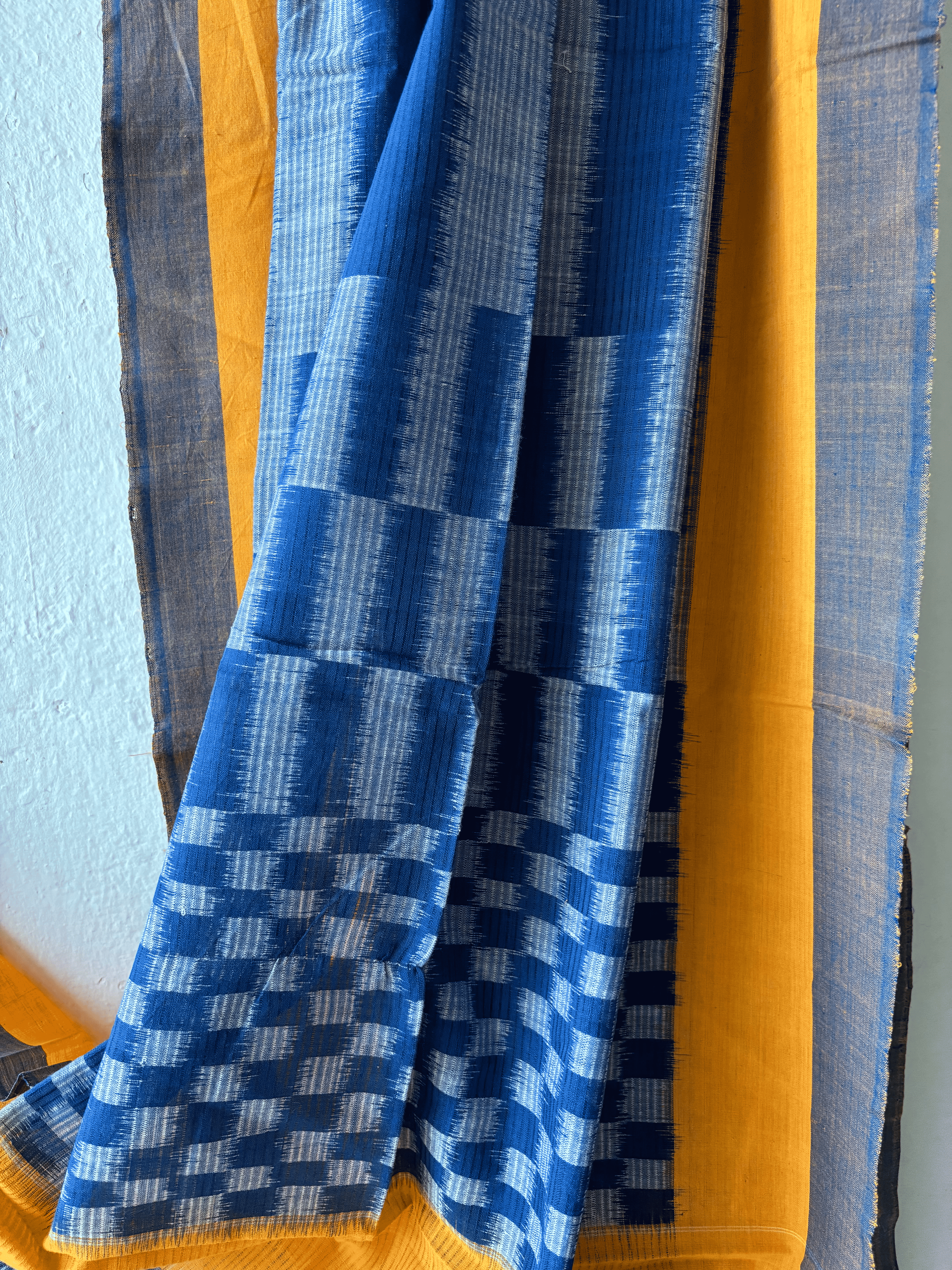 Cotton Ikat Stripe Ikat Duppata