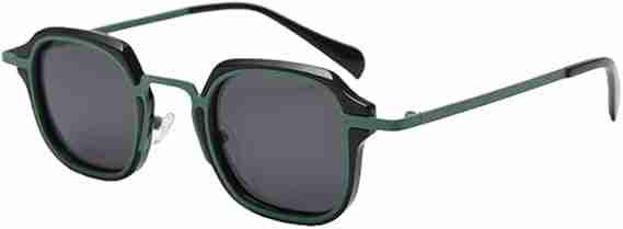 AUGEN Polarized Retro Square Sunglasses UV 400 Protected Unisex Small Size (224-C3)